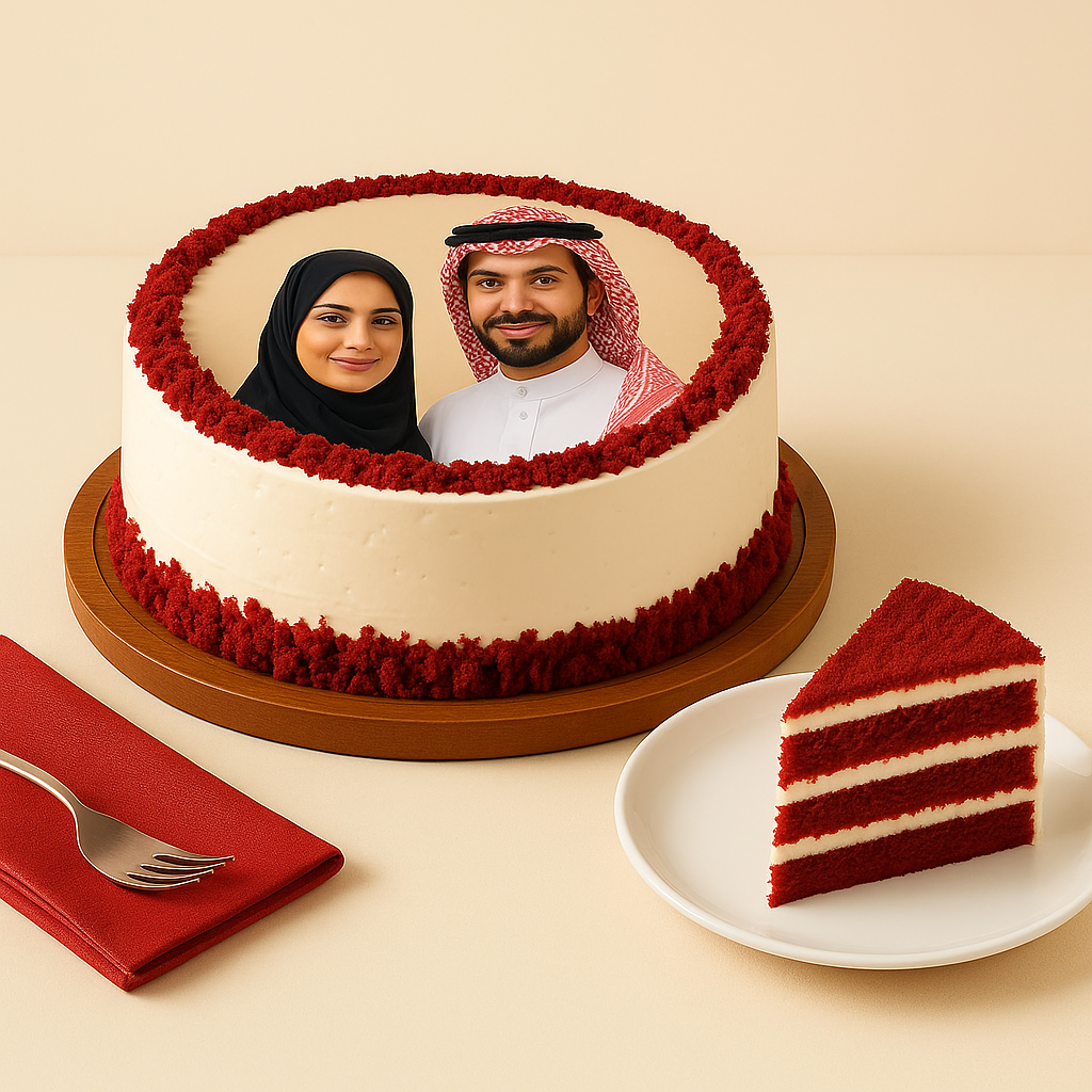 Rich Red Velvet Photo Cake | Half Kilo