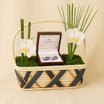 Elegant Orchid Basket n Men's Aigner Cufflinks