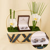 Elegant Orchid Basket n Men's Aigner Cufflinks