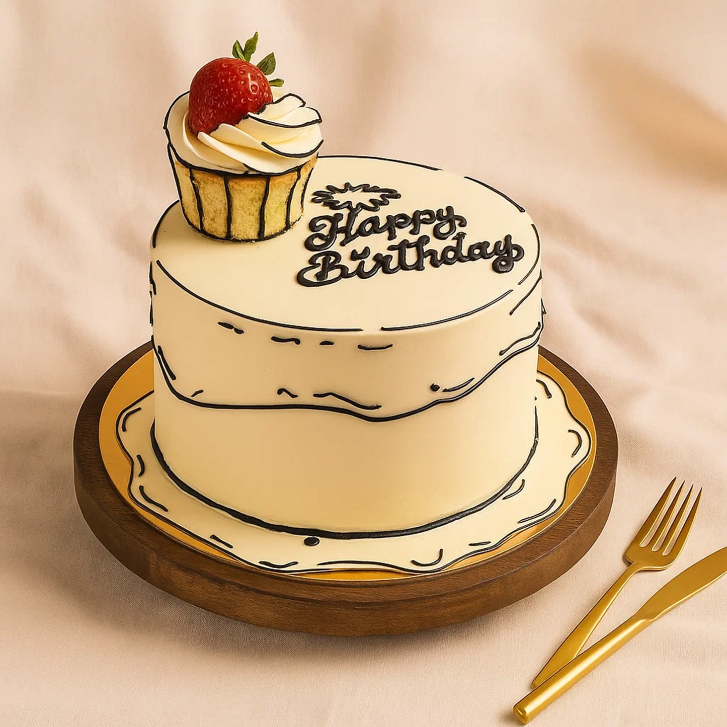 كيكة عيد الميلاد ثري دي كب كيك