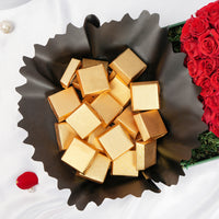 The Spray Rose Heart n Chocolate Tray