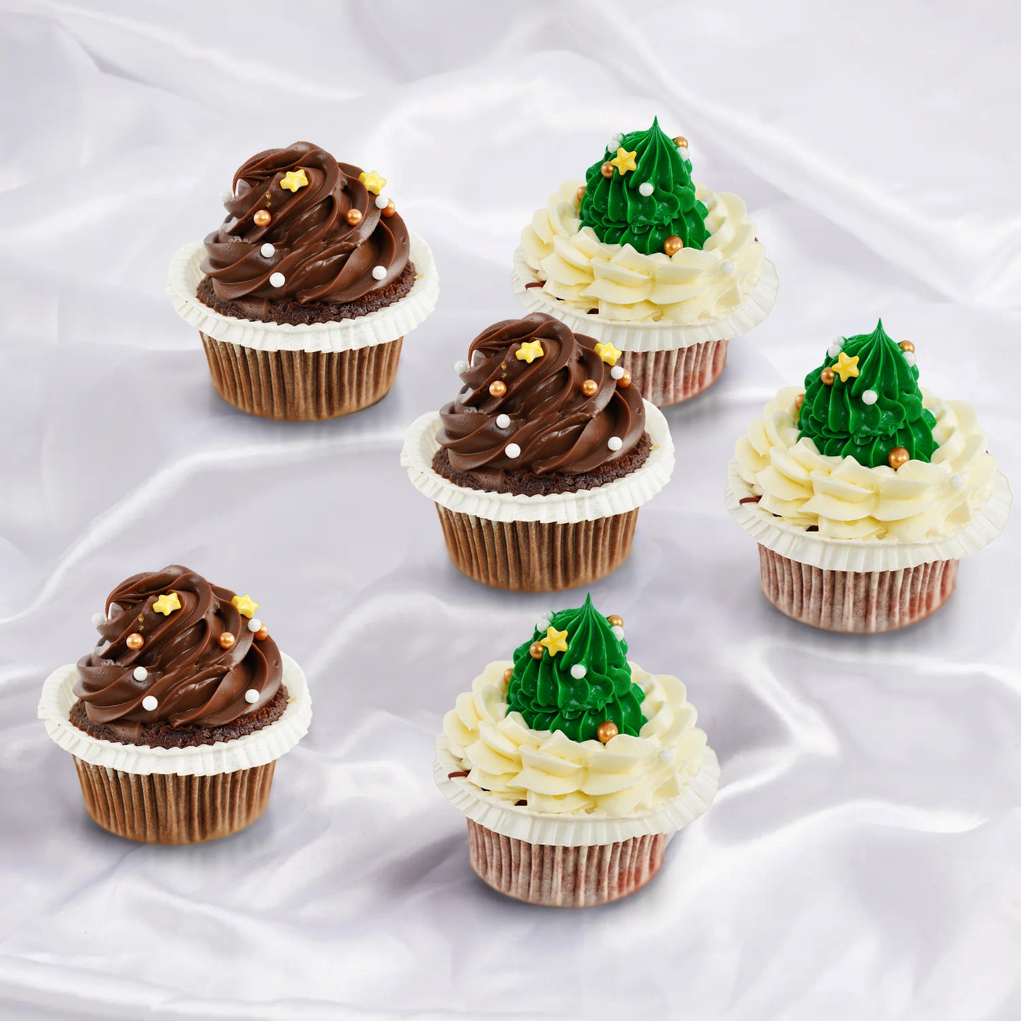 Season's Greetings Cupcakes 6 Pieces
