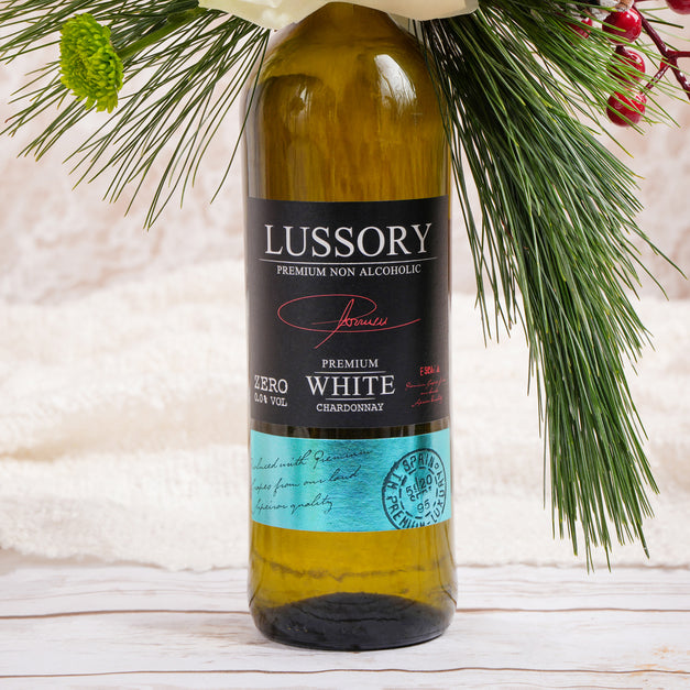 White Chardonnay Non Alcoholic With Flowers