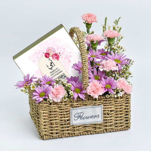  Mothers Gratitude Flower n Chocolate Basket