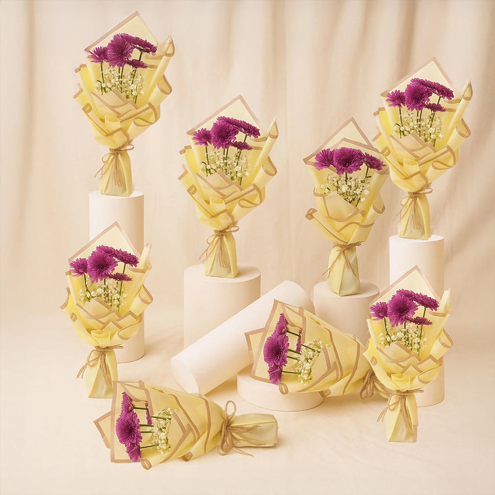 بوكيهات ورد أقحوان بنفسجي