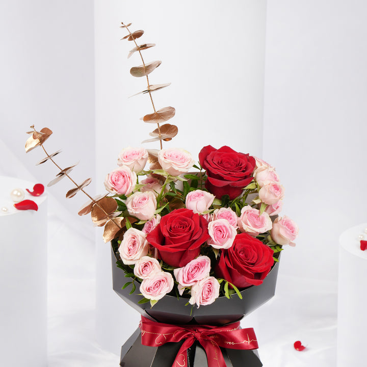 Red n Pink Love Roses Bouquet 