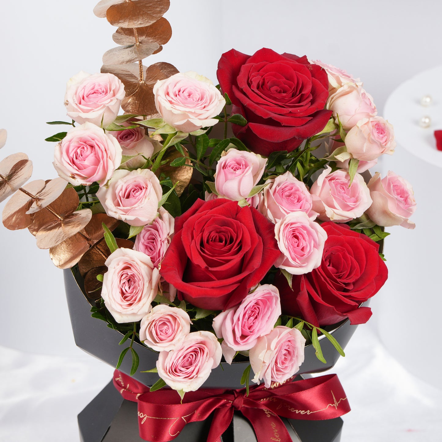 Red n Pink Love Roses Bouquet 