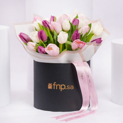 Colorful Tulips Box