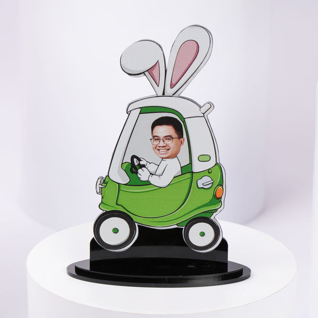 Buuny In A Car Personalized Caricature