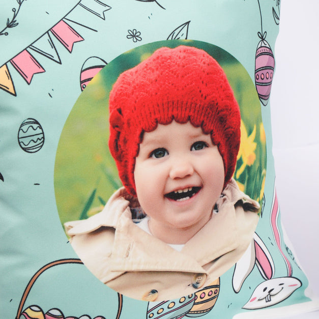 هدايا عيد الربيع طقم وسادة و كوب مخصص بالصورة