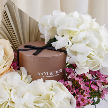 AANI & DANI Chocolates n Hydrangea Vase