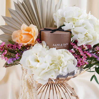 AANI & DANI Chocolates n Hydrangea Vase