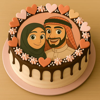 كيك ذكرى الزواج مخصص بصور غيبلي
