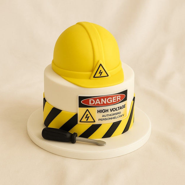 Construction Engineer Themed Graduation Cake
