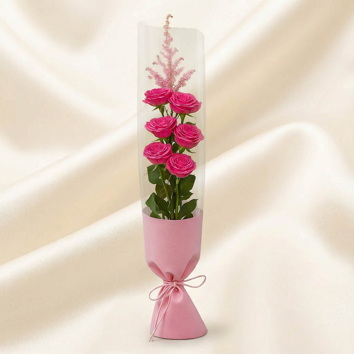 Pink Baby Rose in Beautiful Wrapping