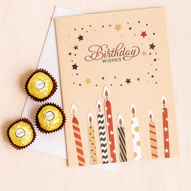 Birthday Wishes Card with Ferrero Rocher