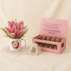 Elegant Pink Lily Graduation Mug n Feel Good Tea Box 