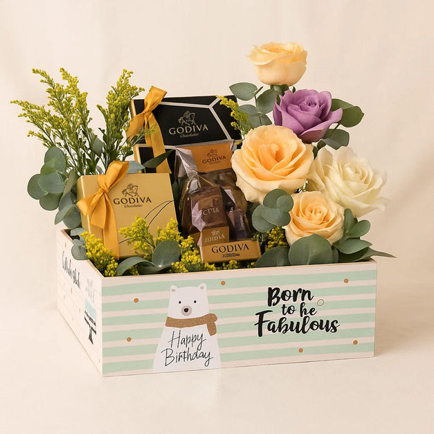 Birthday Godiva Chocolate Set n Rose Box
