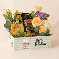 هدايا عيد ميلاد شوكولاتات جوديفا مع ورود