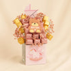 Sweet Arrival Baby Girl Chocolate Pink Vase