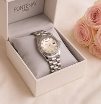 Fontenay Paris Women's Watch n Blooming Rose Tray 