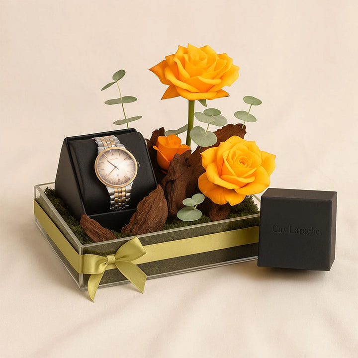 Guy Laroche Men's Watch  in Orange Rose Tray