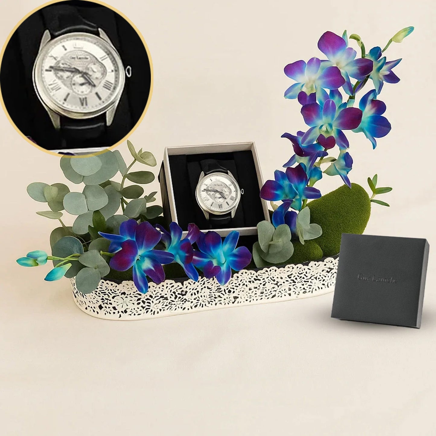Guy Laroche Watch For Men in Blue Orchid Tray 