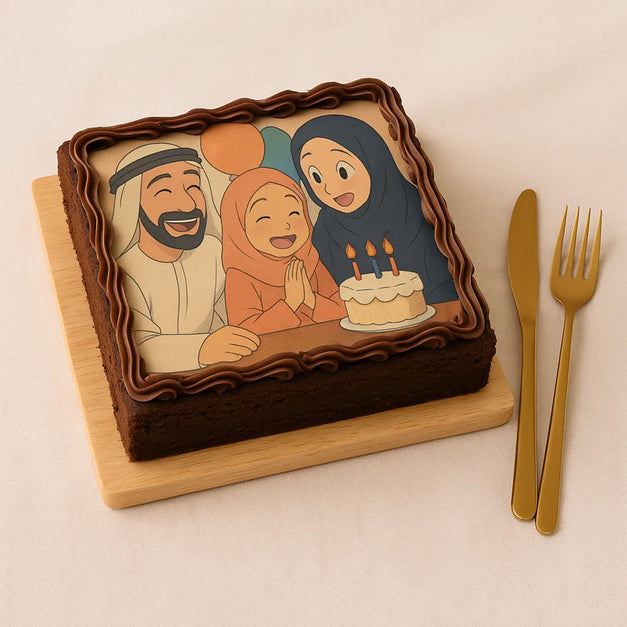 كيك براونيز بالصور تصميم غيبلي