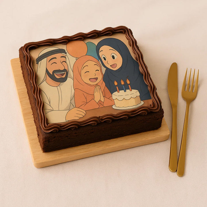 Personalised Ghibli Brownie Cake