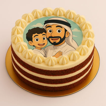 Personalized Ghibli-Style Cake For Dad