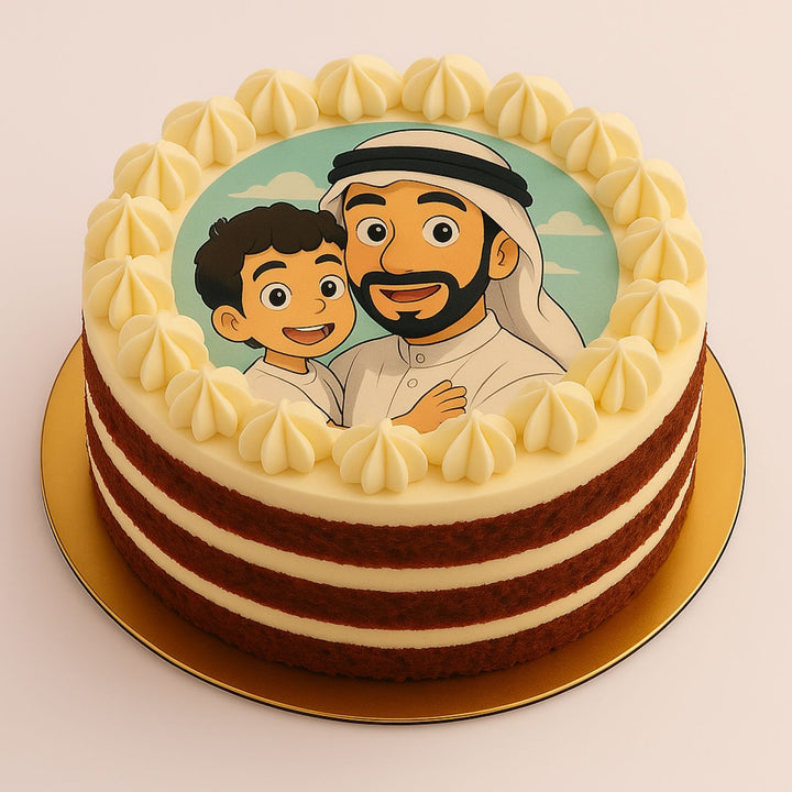 كيكه للوالد مخصصة بالصورة طراز غيبلي