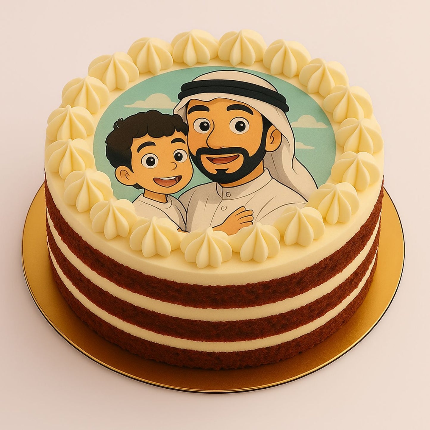 كيكه للوالد مخصصة بالصورة طراز غيبلي