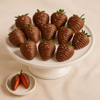 Dark Chocolate Salted  Strawberries