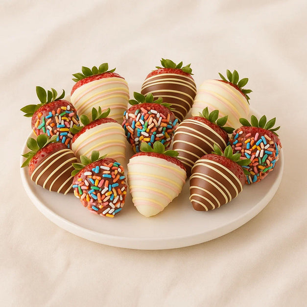 Sprinkle Chocolate Strawberries Delightful Gift 