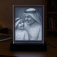 Illuminating Personalized Crystal Frame For Father's Day