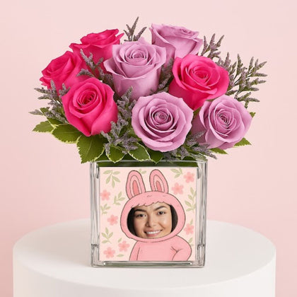 Trendy Gifts | Labubu Doll Customized Rose Vase