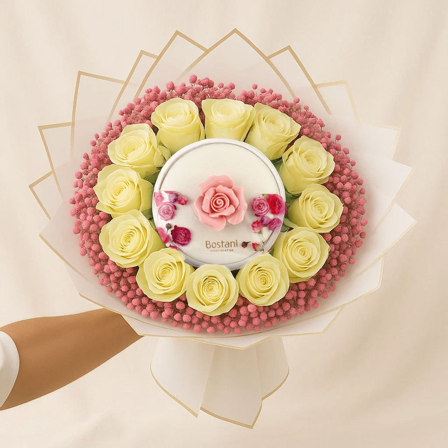 Bostani Rose Chocolate Box n Flower Bouquet 