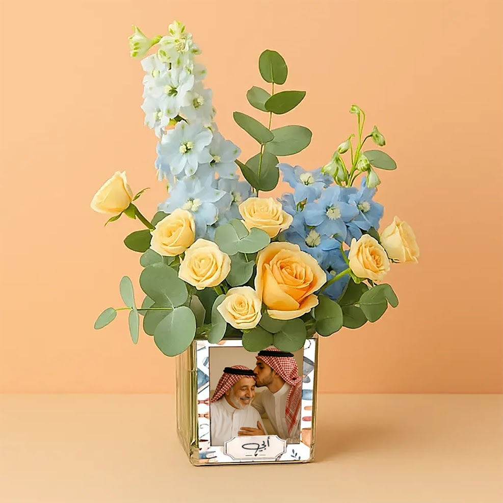 Best Dad Personalized Rose Vase