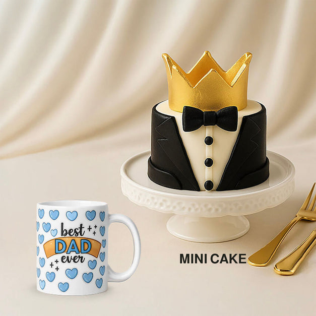 ميني كيك توكسيدو و مج مطبوع للأب