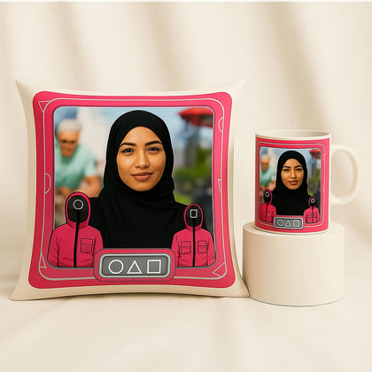 طقم كوشن و كوب مخصص لعبة الحبار