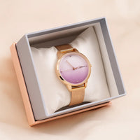 Titan Women’s Rose Gold Watch  n Flower Box