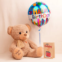 HBD Teddy n Foil Balloon 