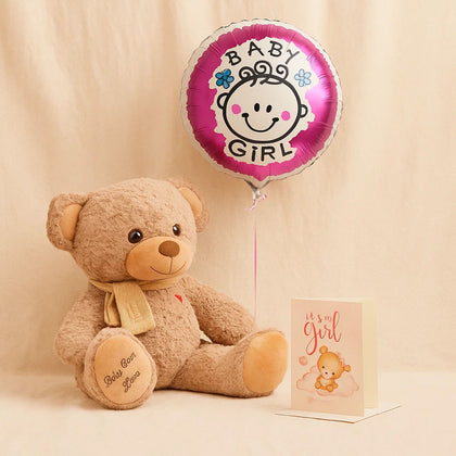 Baby Girl Teddy Set