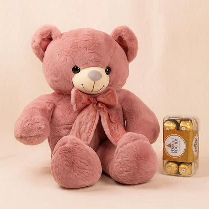 Pink Teddy n Chocolates
