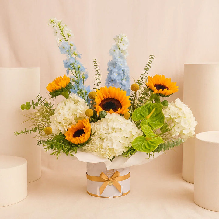 Sunflower n Hydrangea Radiance Box