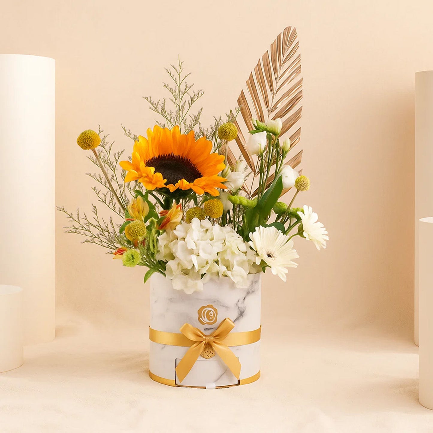 Marble Sunflower Bloom Box