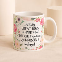 Appreciation Message in Boss Mug