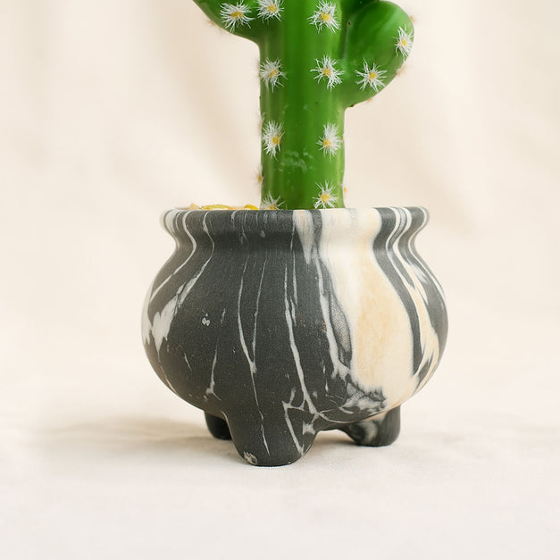 Artificial Cactus Plant Marble Pot
