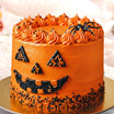 Pumpkin Face Halloween Cake