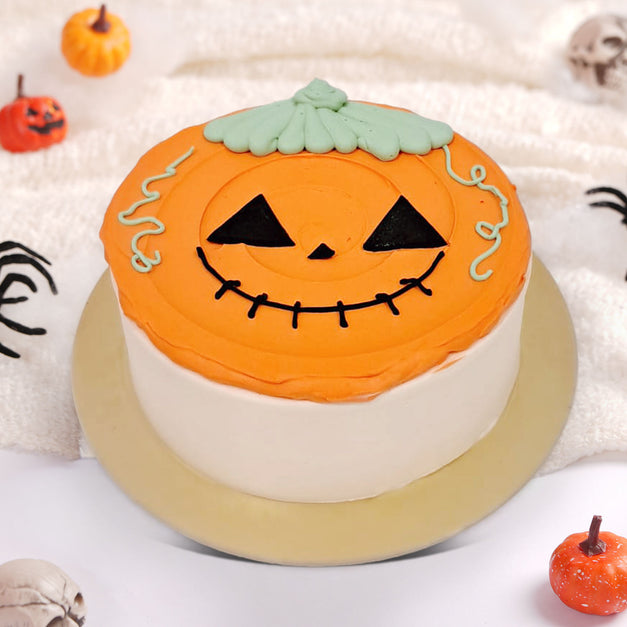 Spooky Pumpkin Grin Cake